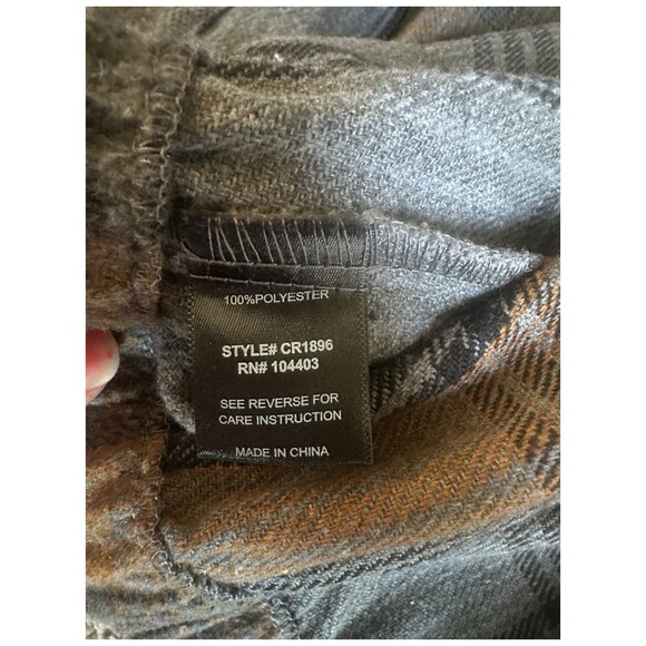 Plaid Zip-Up Cropped Bomber Jacket Size Small | Fall Shacket Aesthetic - Picture 10 of 16